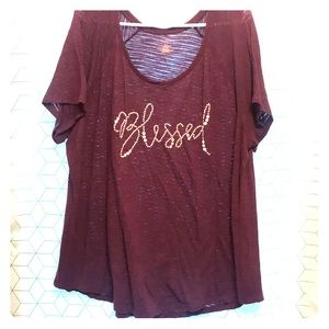 Lane Bryant Blessed Burnout Tee